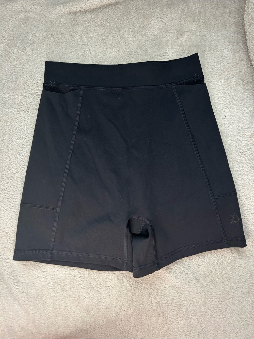 Aerie High-Waist Black Athletic Bike Shorts 4 inch inseam